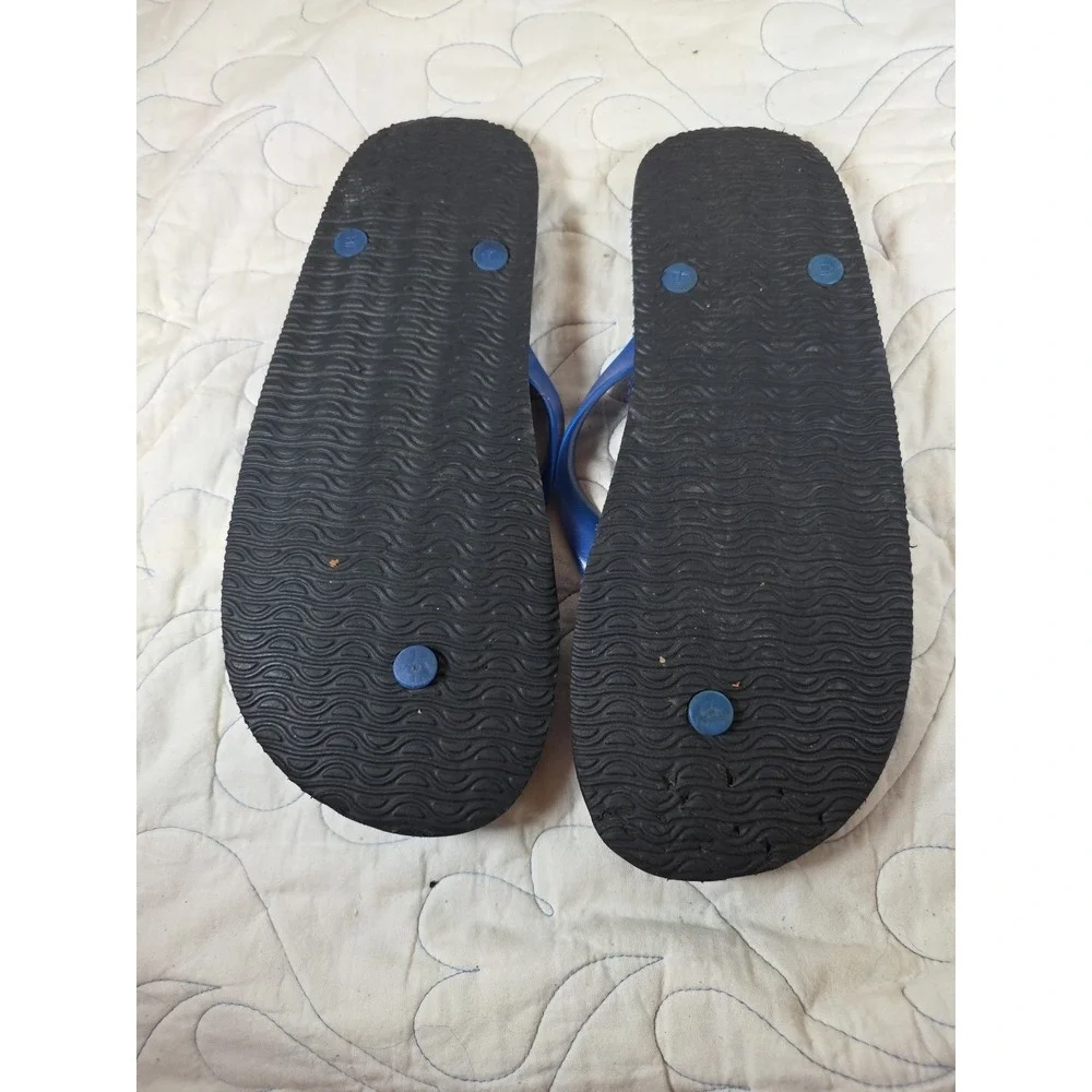 Laguna Sandal Flipflop Plastic AstroTurf Blue Y2K Men's Size‎ Medium 9/10